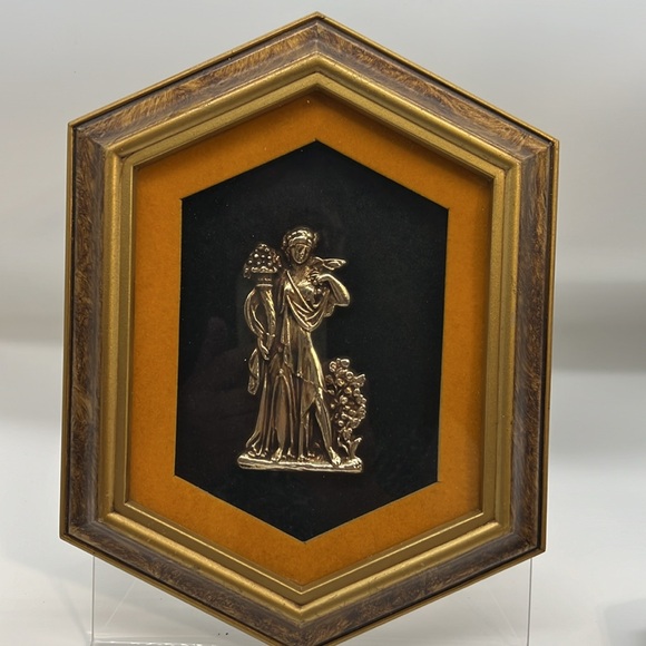 Vintage Art-Turner Wall Accessory -Classical Figures 1455-Antique Gold Set Of 2 - Picture 3 of 4